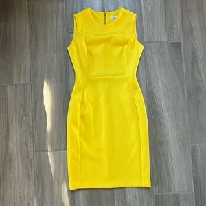 Yellow Calvin Klein dress